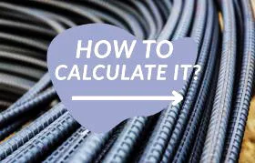 Barras de reforço de aço (vergalhões) usadas na construção, com uma sobreposição de texto perguntando "Como calcular?", destacando a importância de calcular a rigidez do material para a integridade estrutural.