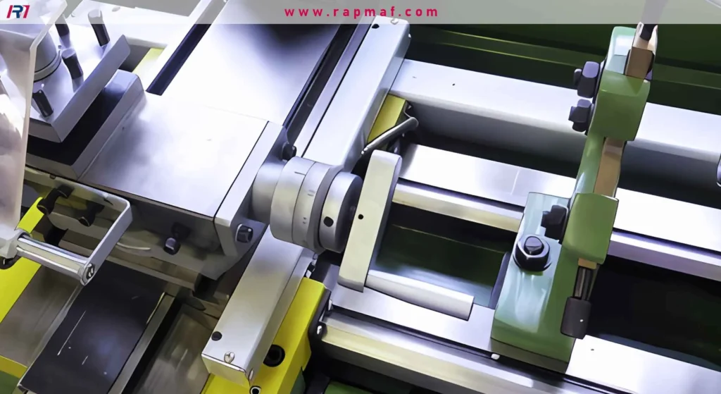 The precision ways and carriage of a manual turning lathe. A DRO system is installed on these axes to provide accurate digital measurement, replacing reliance on handwheel dials.