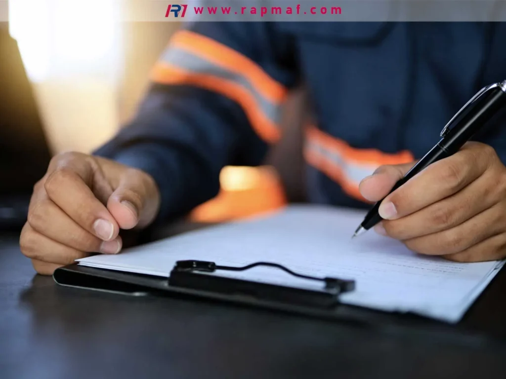 An engineer from Rapmaf finalizing a manufacturing agreement, representing the crucial step of procurement and quality assurance in a buyer's guide to CNC machined parts.